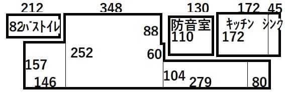 楽器が使える古民家風お部屋 間取り略図