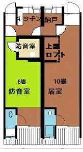 重轟音でも大丈夫防音室付古民家風ハイツ